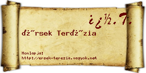 Érsek Terézia névjegykártya