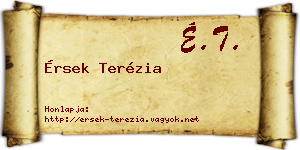 Érsek Terézia névjegykártya